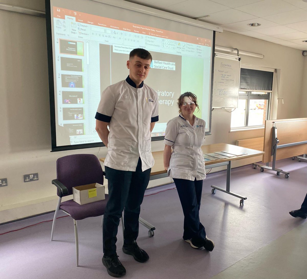 AduffyD's tweet image. Thanks to senior staff,Band 5 staff,students and the L&D team for facilitating a very successful Work Inspiration event in Mitre MPH today promoting Physiotherapy as a career choice @Barbara03577936 @shannaragh @TomSullivant @medb93621361 @warner_md
