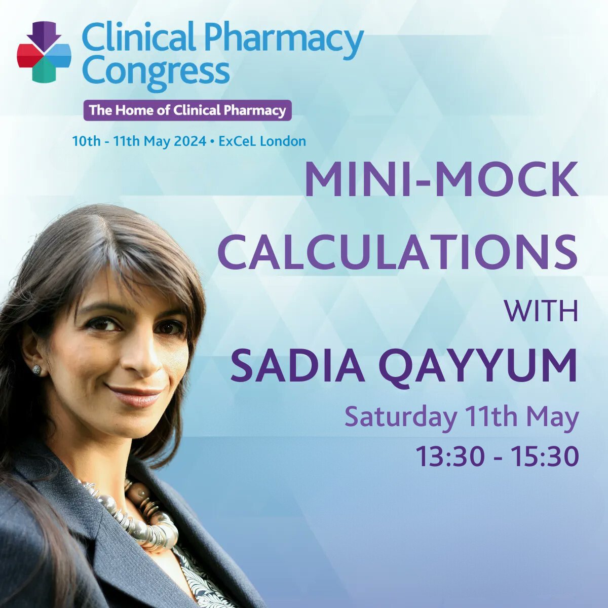 Join Sadia Qayyum for Mini-Mock Calculations at #CPCongress ! Saturday, May 11th, 13:30-15:30 20-question mini-mock under exam conditions. Immediate feedback to enhance your exam techniques. Secure your spot: bit.ly/CPC24RG Exclusive opportunity for Trainee Pharmacists!