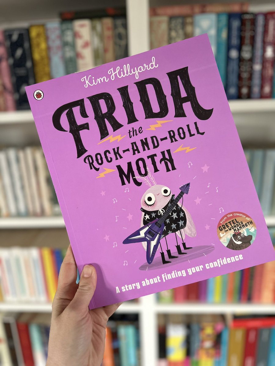 Huge thanks to @LilyOrgill for this gorgeous copy of #FridaTheRockAndRollMoth - we had a read the minute it arrived and it’s such a lovely uplifting book with AMAZING illustrations! Highly recommend for your little ones 😍

Out 2nd May from @ladybirdbooks 🎸