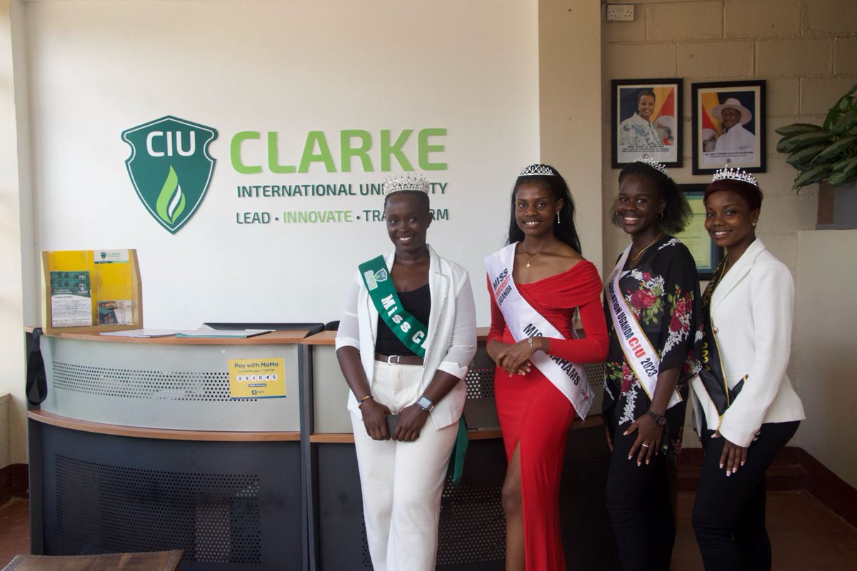 CIU welcomed a delegation of amazing student leaders last Friday! Shoutout to Miss @CIUuga 2024, Miss CIU 2023, Miss Uganda Institute of Allied Health Sciences and Management, Miss YMCA, and other student leaders from @CIUuga. These young women are making a difference!#CIU #Lead