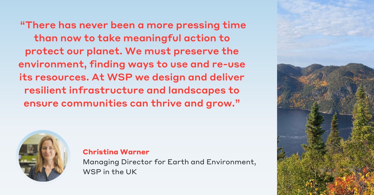 It’s #EarthDay 🌎. 

Today reminds the world of the urgent need to protect our planet. #WSPintheUK is committed to protecting and enhancing the natural environment through the projects and designs we deliver on behalf of our valued clients.

#NetZero #WeAreWSP #FutureReady