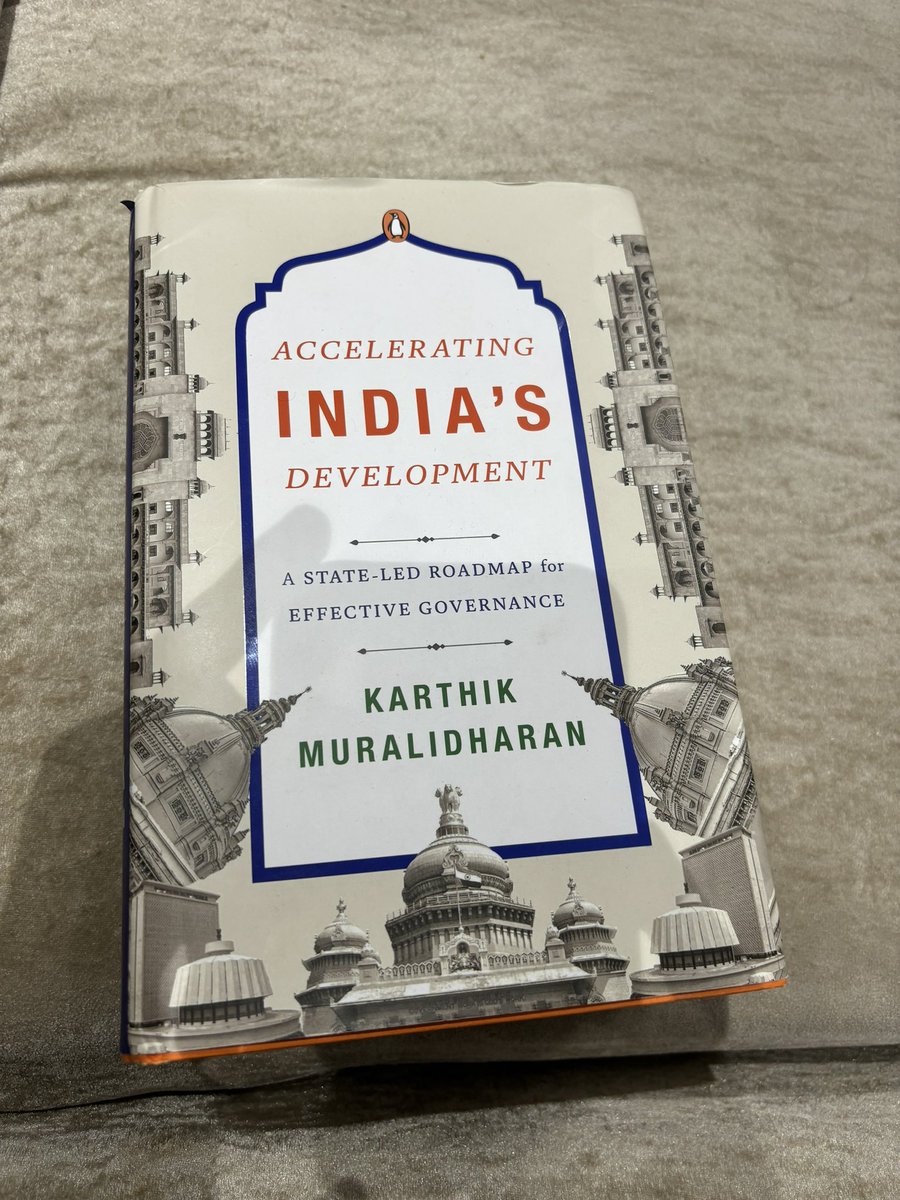 Rarely do I find a book so engaging that I defer some of my paper revisions to read it. Having still only read about 35% of this classic on state capacity and governance by @karthik_econ, I was trying to make a bucket list of who all this is a must read for. The list is too long!