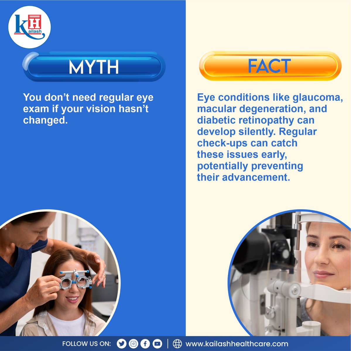 Uncover the mysteries surrounding eyes with these interesting myths and facts! Get in touch with our Ophthalmologists today : shorturl.at/dCLN5 #EyeMythsExposed #EyeFactsRevealed #EyeCare