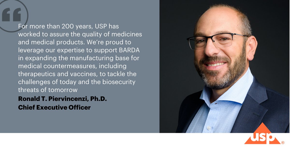 USP is excited to announce we’ve been selected as a member of the Biopharmaceutical Manufacturing Preparedness Consortium (@biomap_cons) to support @BARDA to improve domestic capabilities to manufacture & deliver vital #medicalcountermeasures. Read more:ow.ly/5uts50RjZCh