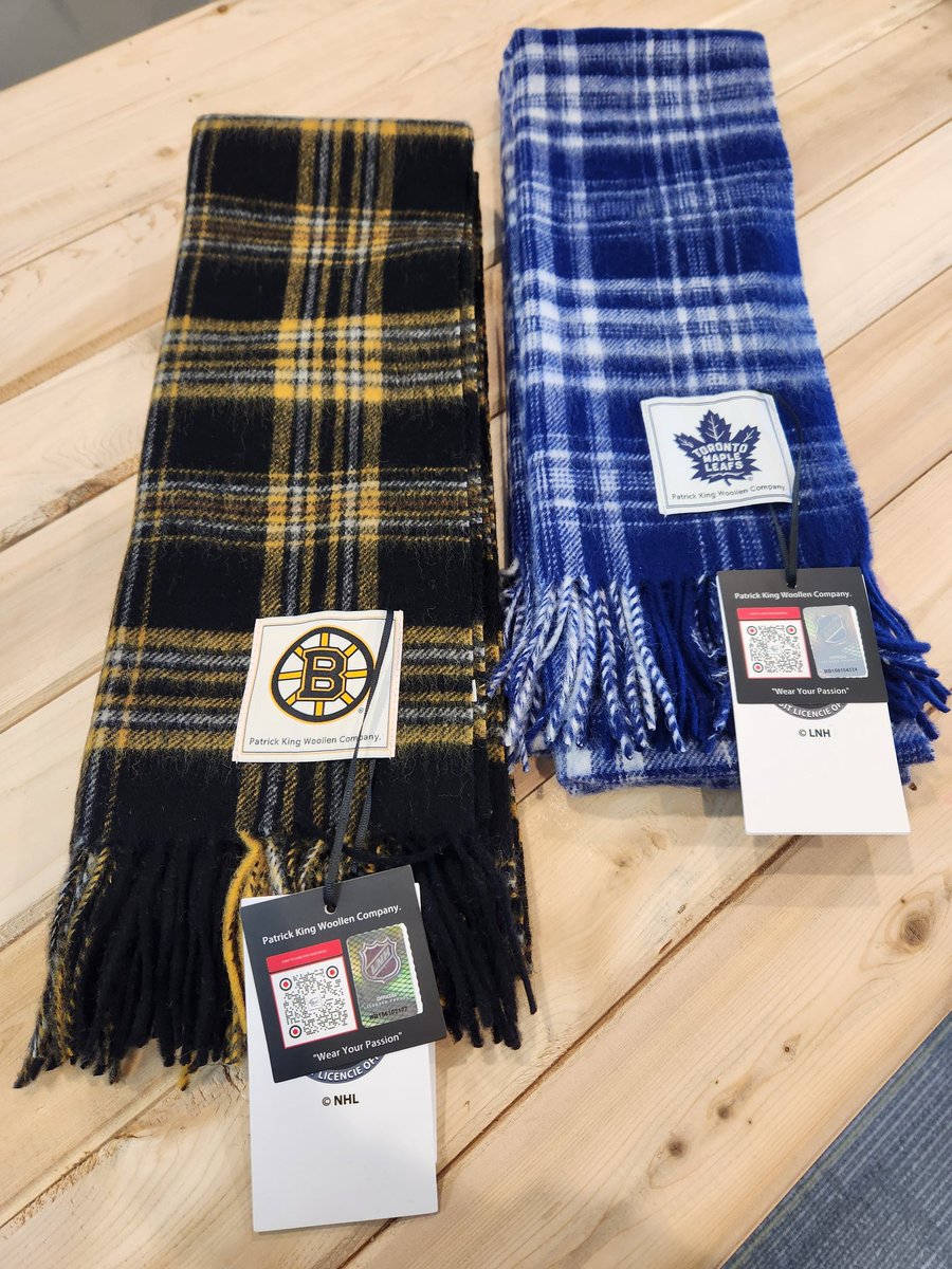 Now online NHL Tartan Lambswool Tartan Scarves made by Patrick King Woolen Company Right now we have Toronto, Boston, Montreal and Pittsburg $49 plus tax and shipping is free maritimetartancompany.ca/product-page/n… Maritime Tartan Company 28 Church Street Amherst Nova Scotia (902) 441-6721