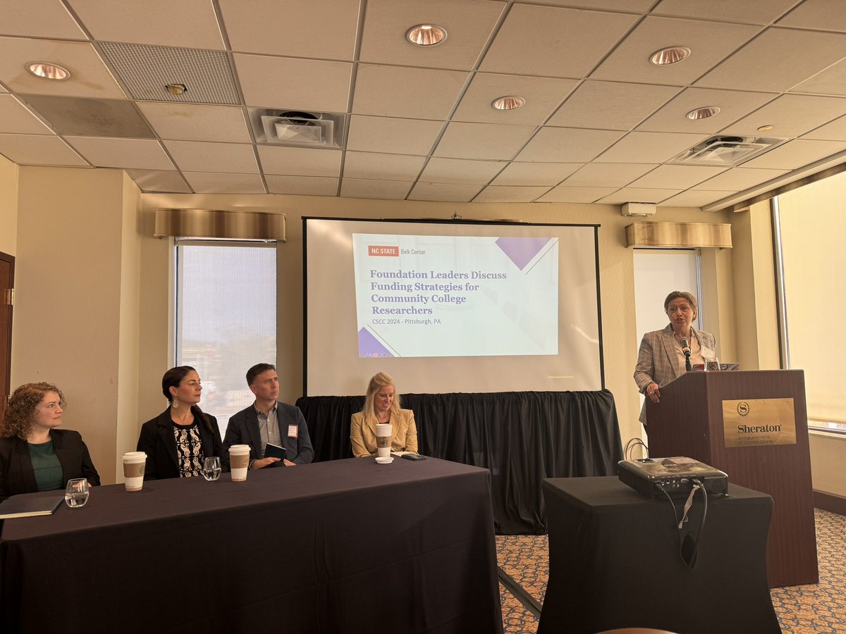 Kudos to @AJJAEGER and our colleagues at the @ncstatebelk for a great panel conversation about funders and community college researchers this weekend at @CSCCResearch conference. @BelkEndowment