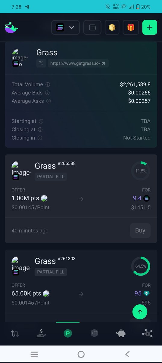 Tabraizshams12's tweet image. 1 M Grass Point = 9.4 Sol Ye Airdrop Strong ho skta Hai in Future Epoch live Hai mining krty rhao Sir