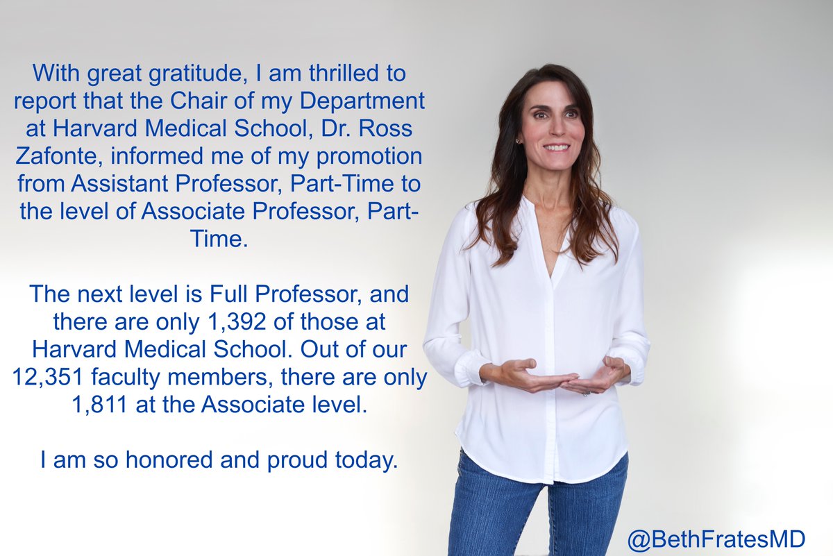 Today is the first work day when I am able to announce that I am an Associate Professor, Part Time at Harvard Medical School in the Department of Physical Medicine & Rehabilitation. I'm so grateful for this opportunity to continue to serve, lead, teach, write, and coach.🙏