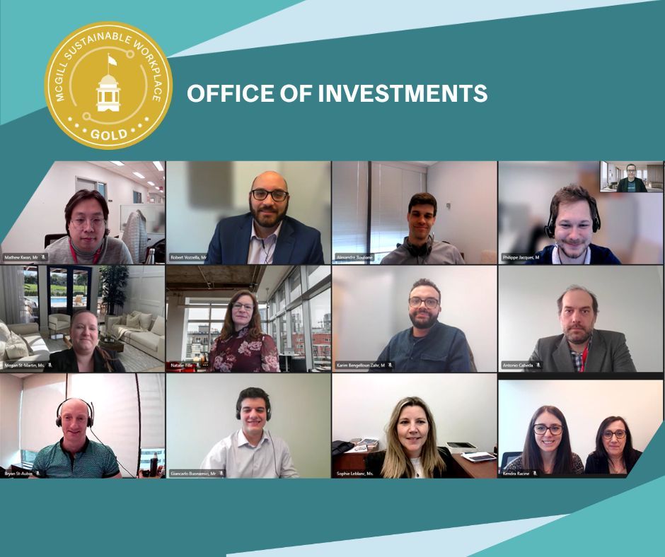 Congratulations to the Office of Investments for Entrepreneurship for achieving Gold-level Sustainable Workplace Certification! Find out how you and your colleagues can work together to make your McGill University office more sustainable: buff.ly/3ZIkSxV