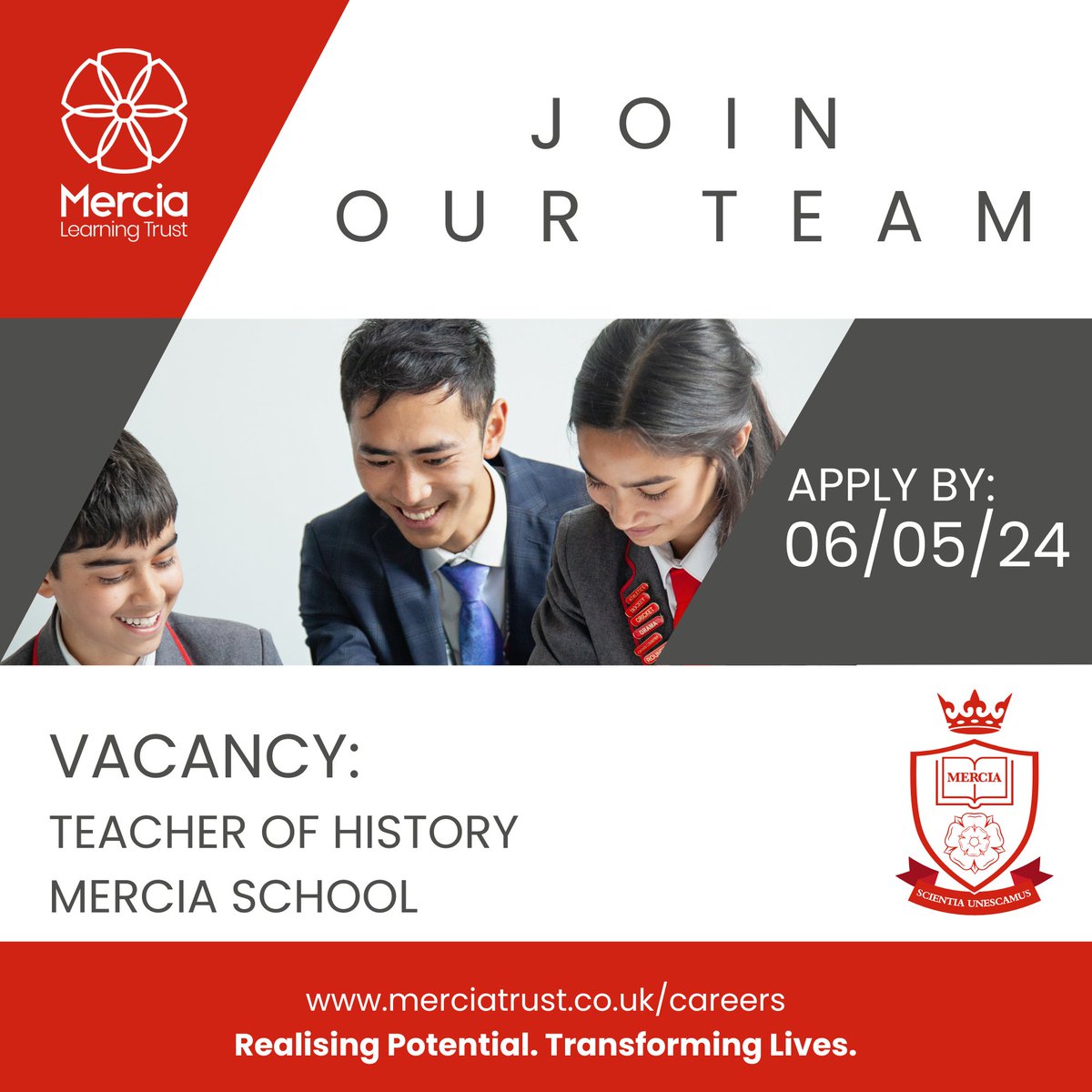 📚 Exciting Opportunity at @merciaschool📚 Join the outstanding team as a History subject specialist. Find out more and apply: eteach.com/job/teacher-of… #sheffield #sheffieldschools #historyteacher #outstandingschools #secondaryteacher #teacher #teaching #teachingjobs #educhat