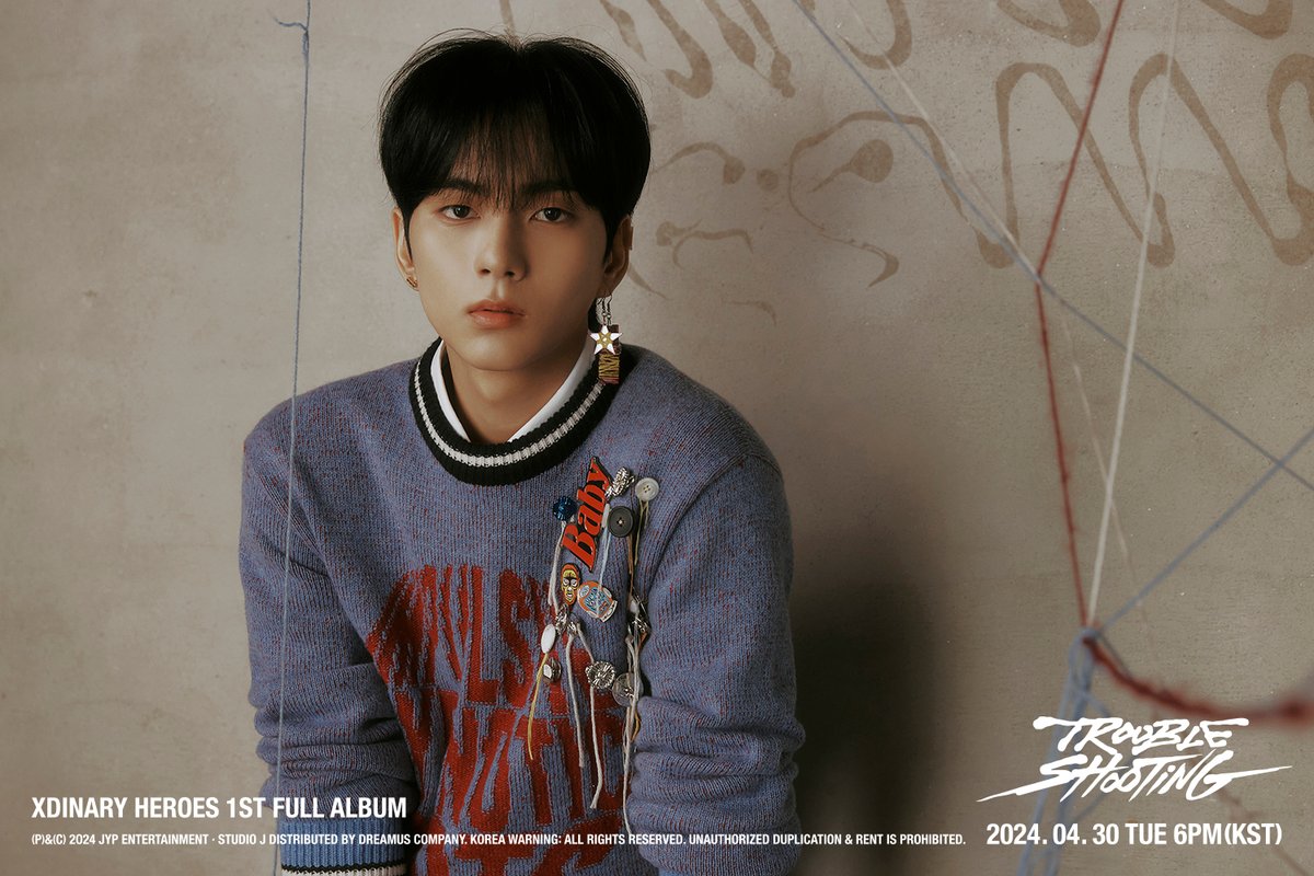 XH_official's tweet image. Xdinary Heroes
1st Full Album &amp;lt;Troubleshooting&amp;gt;
🎯Concept Photo
#Ode
 
ALBUM RELEASE🔽
2024.04.30 (TUE) 6PM (KST)
🩹TITLE "어리고 부끄럽고 바보 같은"
 
#XdinaryHeroes #엑스디너리히어로즈
#Troubleshooting
#어리고_부끄럽고_바보_같은
#WE_ARE_ALL_HEROES