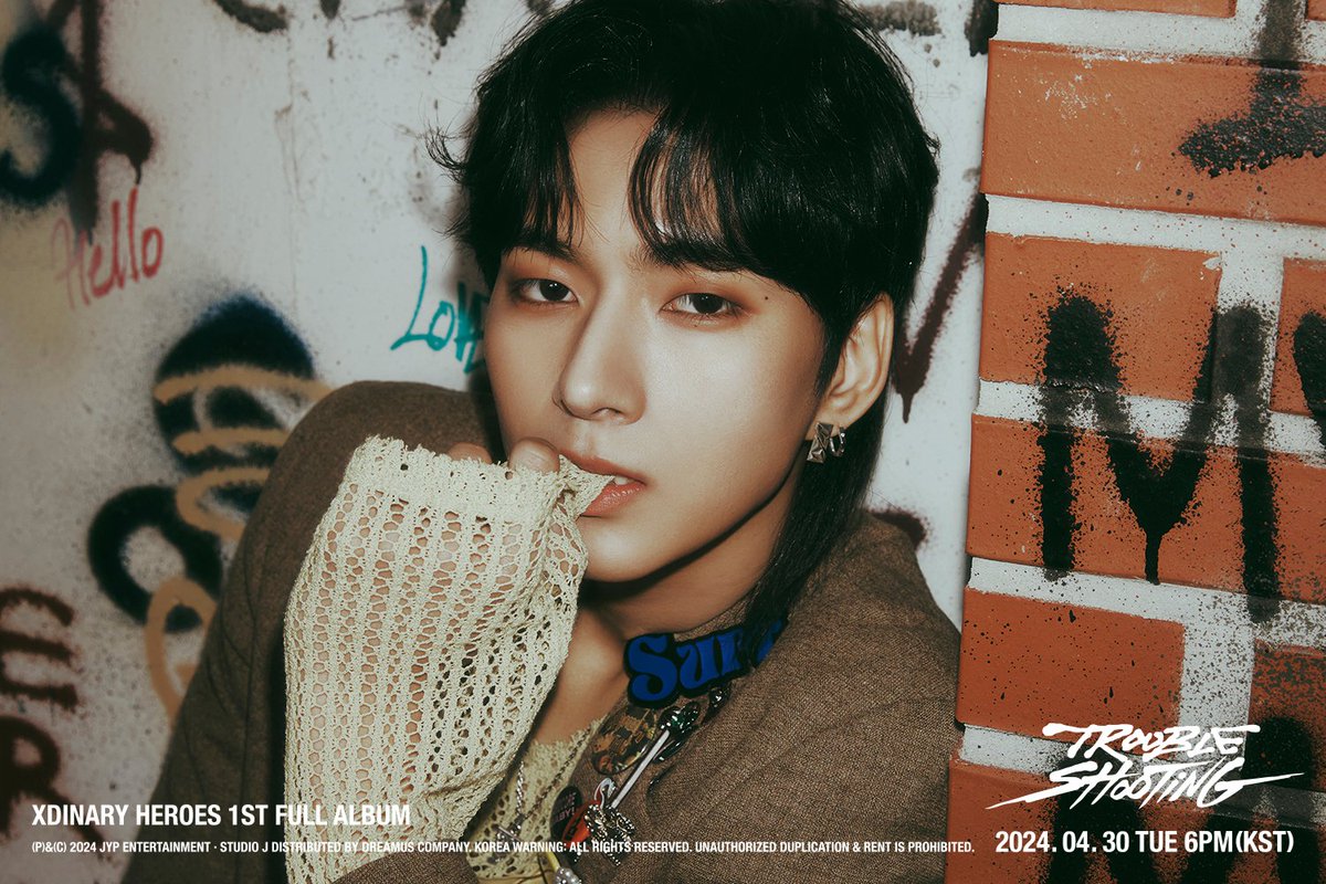 XH_official's tweet image. Xdinary Heroes
1st Full Album &amp;lt;Troubleshooting&amp;gt;
🎯Concept Photo
#Ode
 
ALBUM RELEASE🔽
2024.04.30 (TUE) 6PM (KST)
🩹TITLE "어리고 부끄럽고 바보 같은"
 
#XdinaryHeroes #엑스디너리히어로즈
#Troubleshooting
#어리고_부끄럽고_바보_같은
#WE_ARE_ALL_HEROES