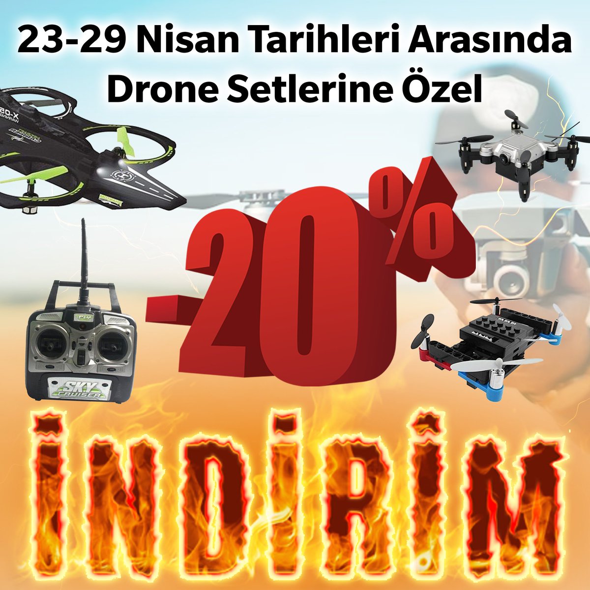 23 - 29 Nisan Tarihleri Arasında Drone Setlerine Özel %20 İNDİRİM sizleri bekliyor.

hobbytime.com.tr/kategori/drone…

#drone #indirim #hobbytime