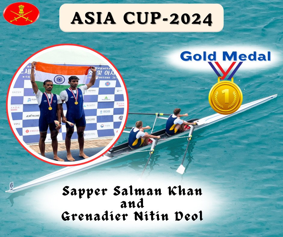 #Indian Army rowers🚣‍♂️ participated in the International Rowing Event held in #SouthKorea🇰🇷 and brought laurels to the #IndianArmy by their stupendous performances.🏆 FISA Asia And Oceania Olympic Qualification Regatta ➡️Sapper Balraj (Men's Single Scull) : Qualified for