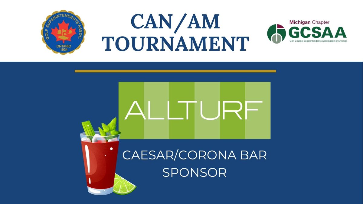Thanks, 2024 CAN/AM registrants! We look forward to seeing you at Essex G&CC on April 29th for some friendly competition – OGSA vs. @MiGCSA! Be sure to hit the Caesar/Corona bar, sponsored by @Allturf_Ltd! See you there. Registration closes tomorrow: buff.ly/43LeGso