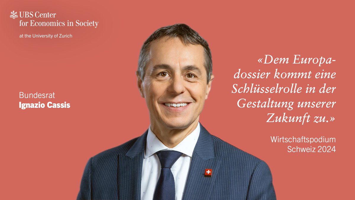 Bundesrat @ignaziocassis sagte 2018 an der Universität Zürich: «Die Schweiz liegt im Herzen Europas und Europa im Herzen der Schweiz» und «Nichts tun ist kein Plan». Anlässlich des #UBSCenterPodium 2024 präsentieren wir seine neuste Einschätzung zur Frage, ob sich die 🇨🇭#Schweiz