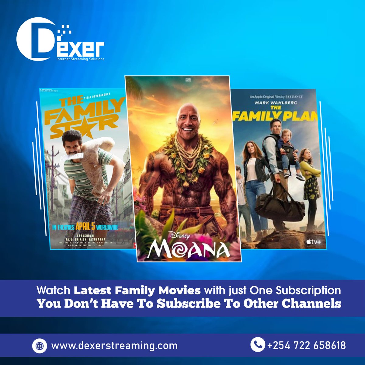 dexersolutions's tweet image. Watch latest Family movies with just one subscription

✅Free Trial 
✅No buffering
✅Android/PC/SmartTv
✅16,500+ TV Channels
✅80,000+ Movies &amp;amp; series

Contact us: 
🔗wa.me/+254722658618

#WhatsApp Amerix Ruaka Chelsea Joel Ogolla Kairo Christina Shusho Fidel Odinga