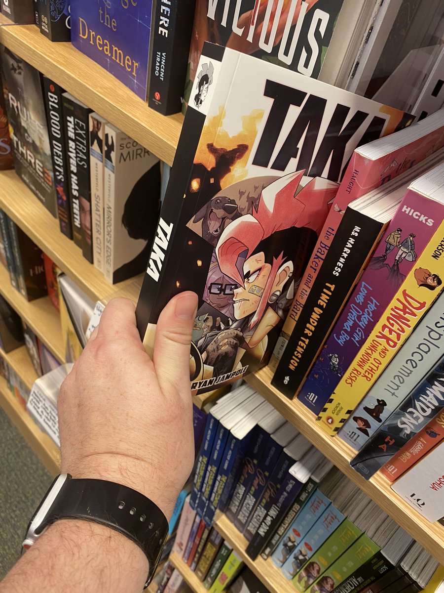 Yesterday, my kid wanted to stop and B&N to get a manga and look what he noticed @Jampolinski! He picked it up I suppose because it caught his eye. Only after he had it, I excitedly snatched it from him to brag that my friend had drawn it (if that’s not too presumptuous)