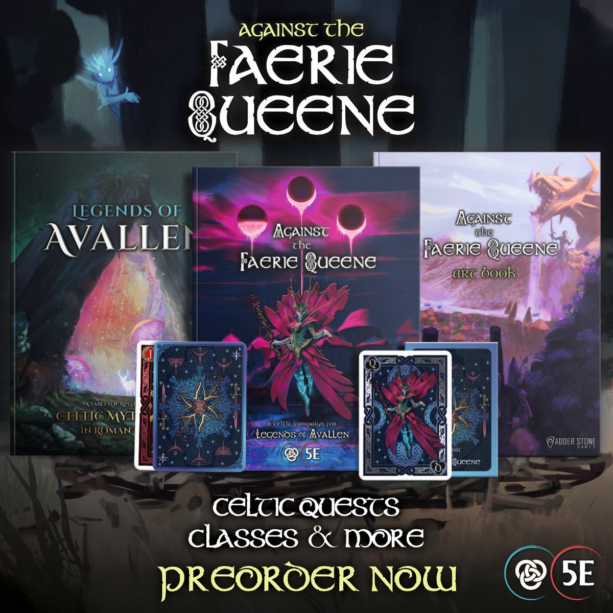 Dare you stand Against the Faerie Queene?

Against the Faerie Queene is our epic campaign book full of Celtic mythology and new character options for heroes in Legends of Avallen and 5th Edition.

UK: modiphius.net/collections/le…

US: modiphius.net/collections/le…

#ttrpg #rpg #loa #5e #dnd