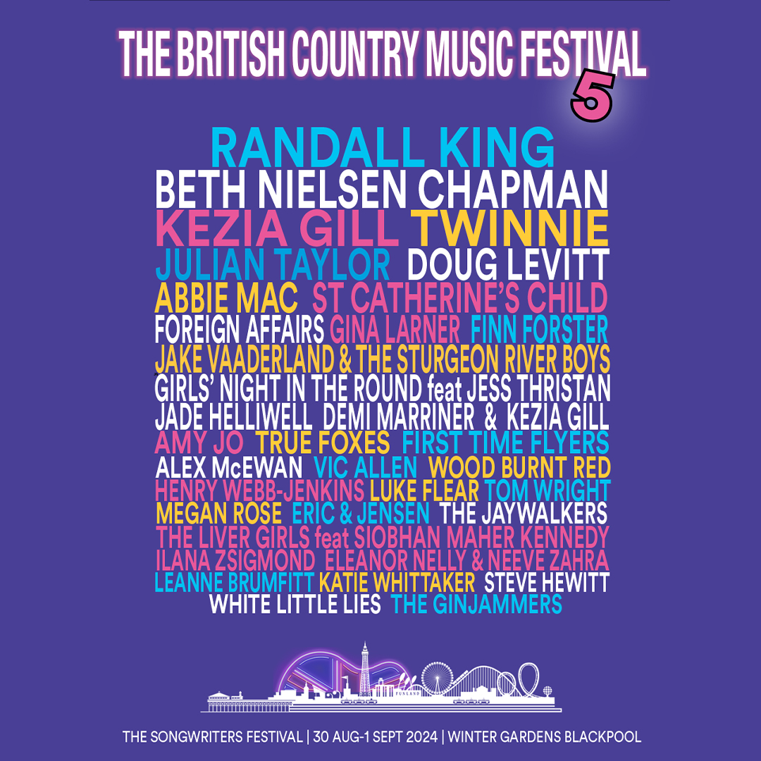 The lineup so far for The British Country Music Festival 🤩 An amazing array of homegrown singer songwriters take the stage alongside international artists. Don't miss out! 📅 30 Aug - 1 Sept 🎫 bit.ly/48yg9E4