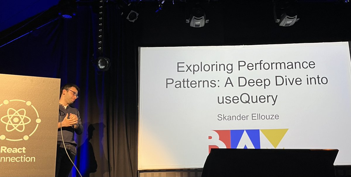 Lots of people use Tanstack Query (a.k.a. React Query). Skander Ellouze speaks about its performances on @reactconn #ReactConnection