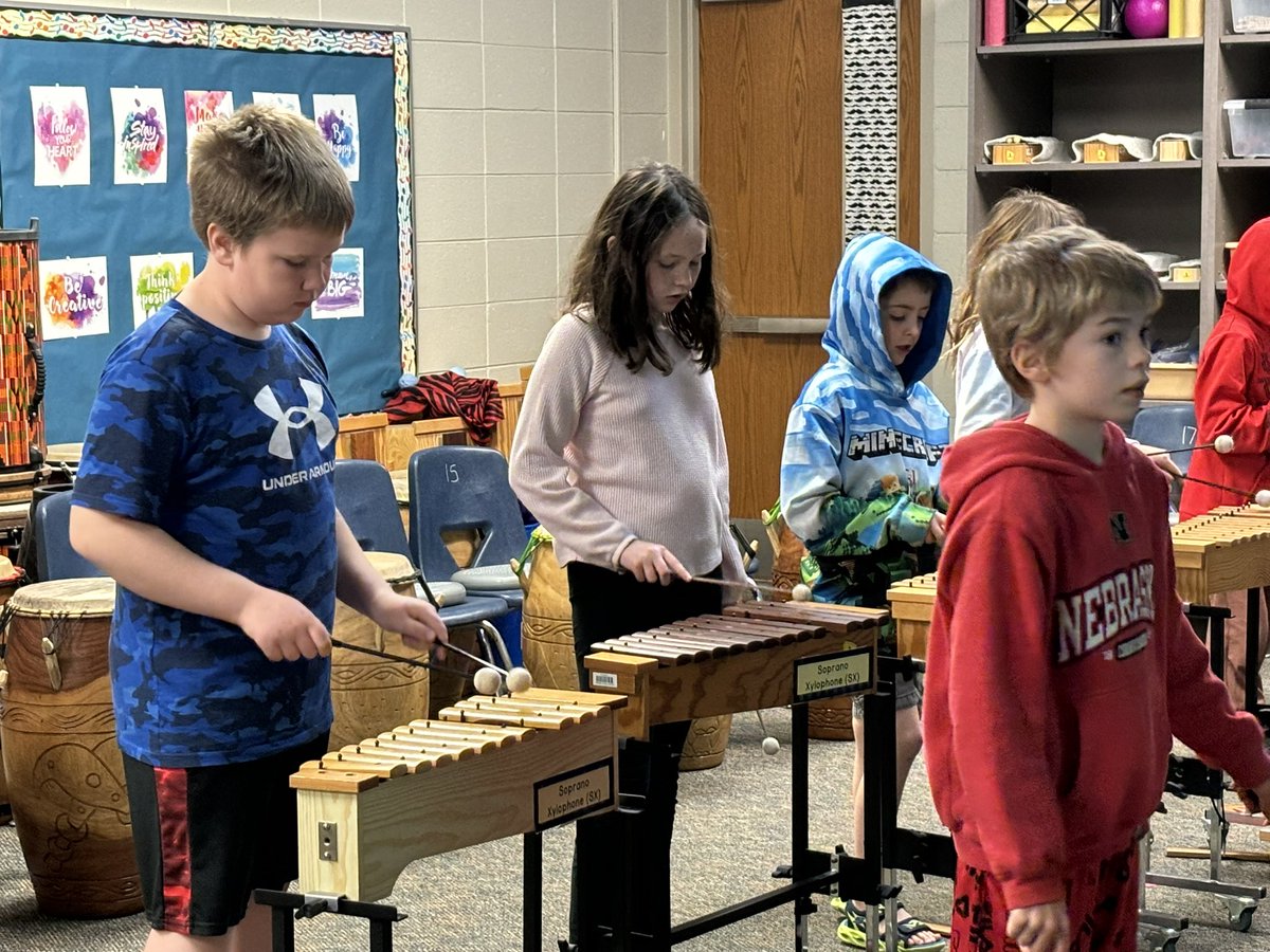 Third graders are creating variations for a song they learned last fall. So much creativity early on a Monday!