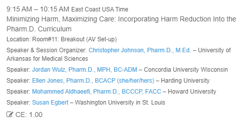 Registration for @AACPharmacy Pharmacy Education 2024 opened up this morning. Lots of neat sessions I want to attend, but I'll definitely be at these two! @SC_Pharmacist @CJohnsonRx #PharmEd