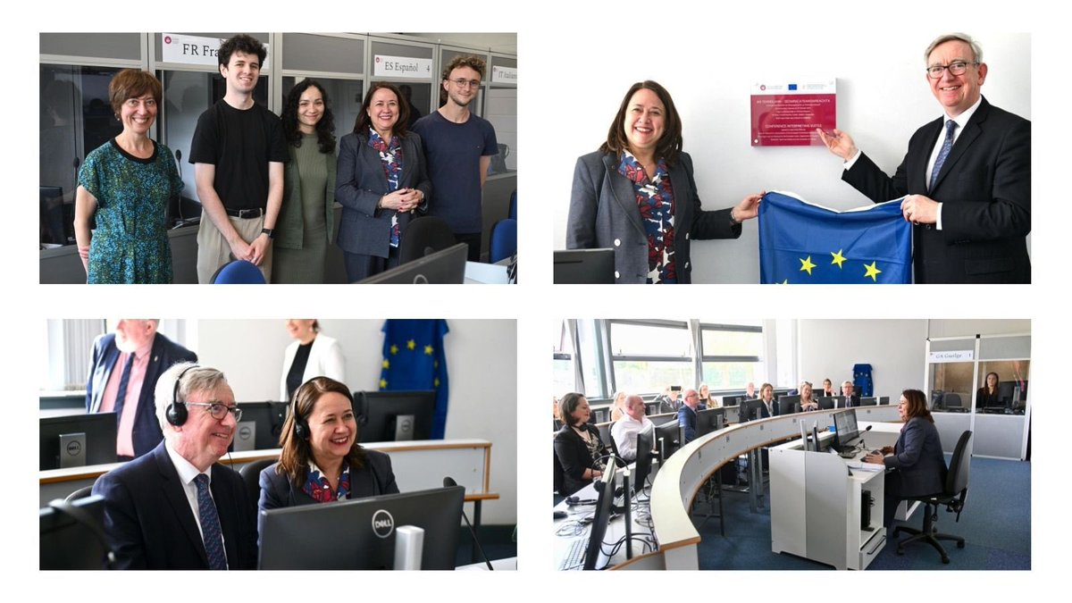 🇮🇪🇪🇺 It's an honour to inaugurate An Teanglann - the interpreting suites at the @uniofgalway, a major milestone for the language community of Ireland & the EU. The labs are state-of-the-art interpretation training facilities & will train our next generation of interpreters. 👩‍🎓