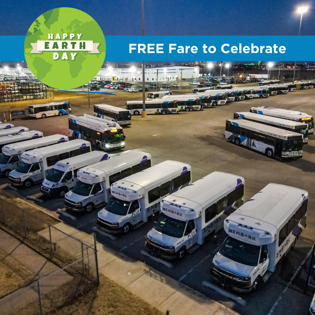 Happy Earth Day! 🌎 We appreciate supporters of #publictransit like you who champion accessible and sustainable transportation choices in Central Oklahoma. Ride free today and bring a friend to #TryTransit!