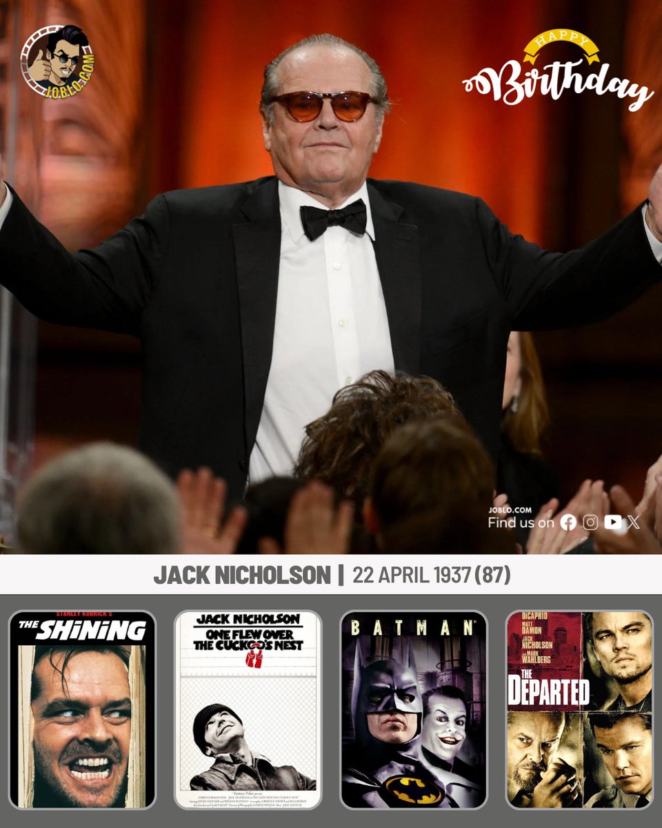Happy Birthday Jack Nicholson!

 #JackNicholson #HollywoodLegend #ActorLife #ClassicCinema #HappyBirthdayJackNicholson