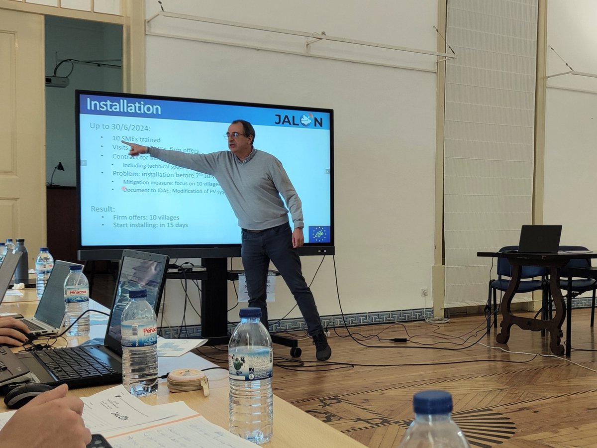Jalon_ce's tweet photo. The University of Évora hosted the 18th month meeting of Project Jalon, during which the next steps to drive sustainability forward were discussed.

#Jalon #Sustainability #EnergyCommunities #SustainableFuture #Calatayud #Evora #Madrid #Spain #Portugal #Alentejo #UPM #UÉ #UEvora https://t.co/LqnnD1wJsJ