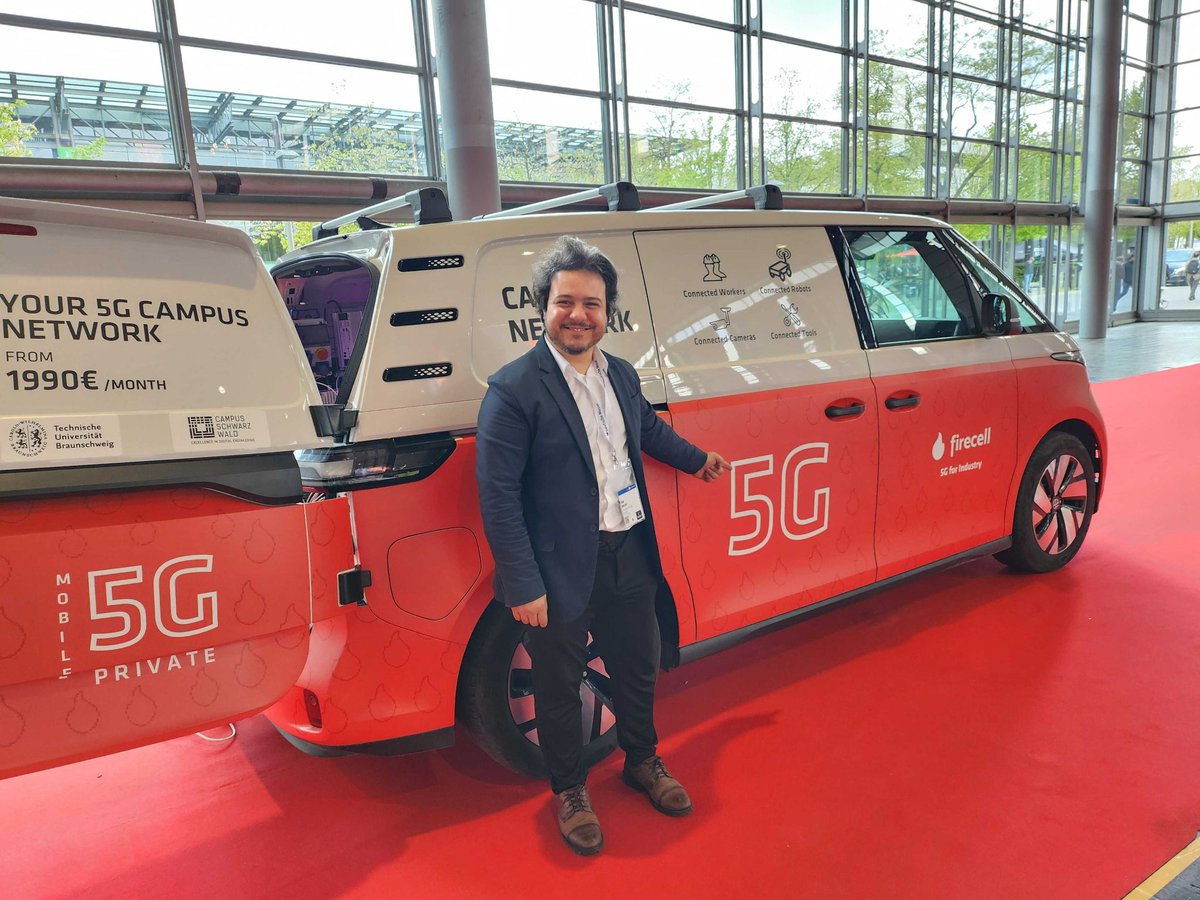 Live from HANNOVER MESSE today with our 5G Van Demo 🔥 Come join us at Hall 14, Stand H06, (05) and experience a live demo of a #Private5G network and its different applications 🚀 #FirecellP5G #PrivateNetworks #P5G #5G #CampusNetworks #HannoverMesse #HM24 @hannover_messe