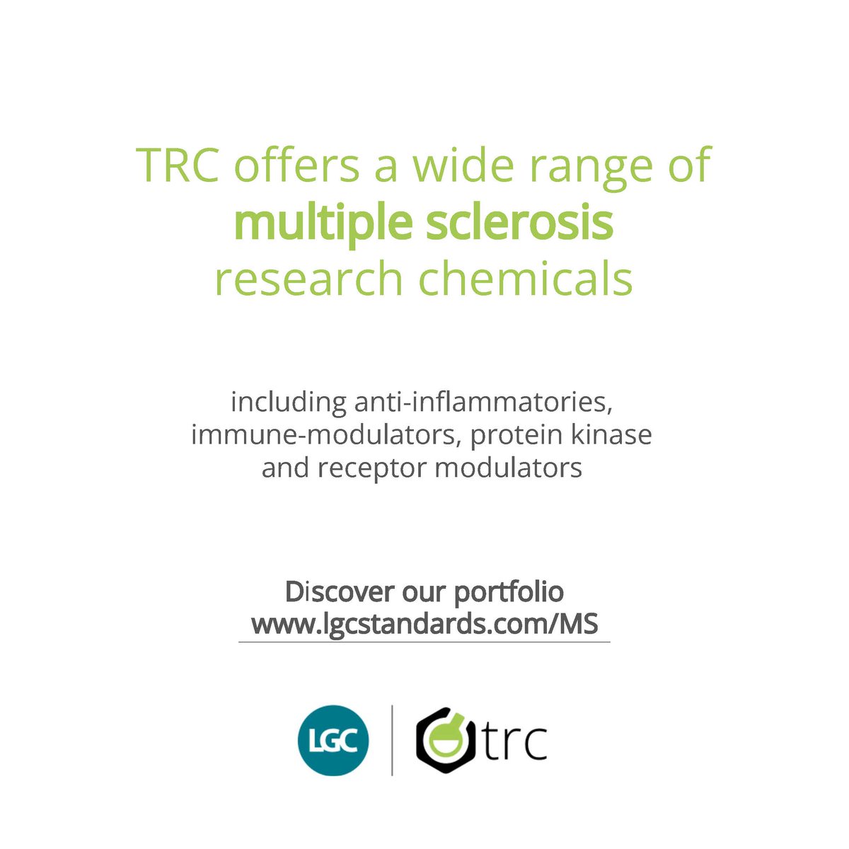 Our TRC range includes numerous modulators of #MultipleSclerosis-relevant targets such as BTK, chemokine receptors, interferons and immune cell migration inhibitors. Discover our portfolio at okt.to/NjJbYi

#ResearchChemicals