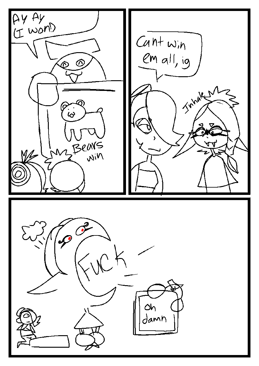 Made a quick splatoon comic, they should let Frye get mad like they did Marina and Callie