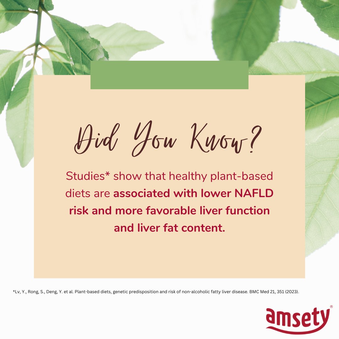 Looking to boost your liver health naturally? A plant-based diet might be the answer! 🥗

#Amsety #LiverHealth #DidYouKnow #LiverHealthy #LiverHealthyEating #PlantBasedDiet #LiverMatters #WorldEarthDay #LiverPositive #HealthyEating