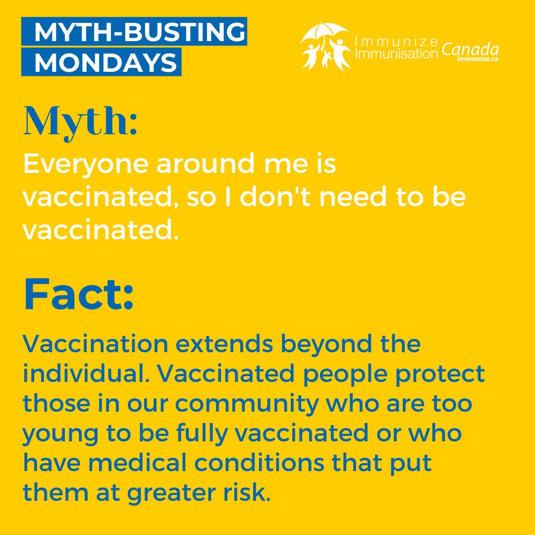 'Everyone around me is vaccinated, so I don’t need to be vaccinated”. Wait a second, that’s not true. Let’s break this misconception down… Not everyone can be vaccinated – why’s that you ask? Well for some they are too young and others have medical conditions that prevent…