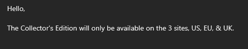 mirorih2's tweet photo. @BlizzardCSEU_EN Can you explain why CE for War Within only will be available on 3 stores?
That is reply from Blizzard Gear Store...
What happened to have it available ceveral places for those who are unable to buy it online? https://t.co/3dlSMYsD74