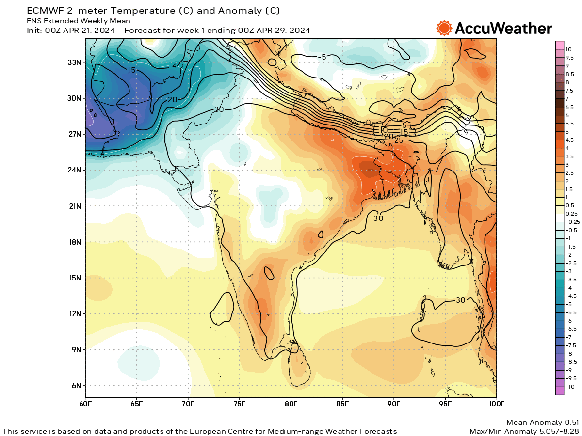 Hot weather will continue across #UttarPradesh, #Bihar, #Jharkhand, #Odisha and #WestBengal into #Bangladesh into the weekend.