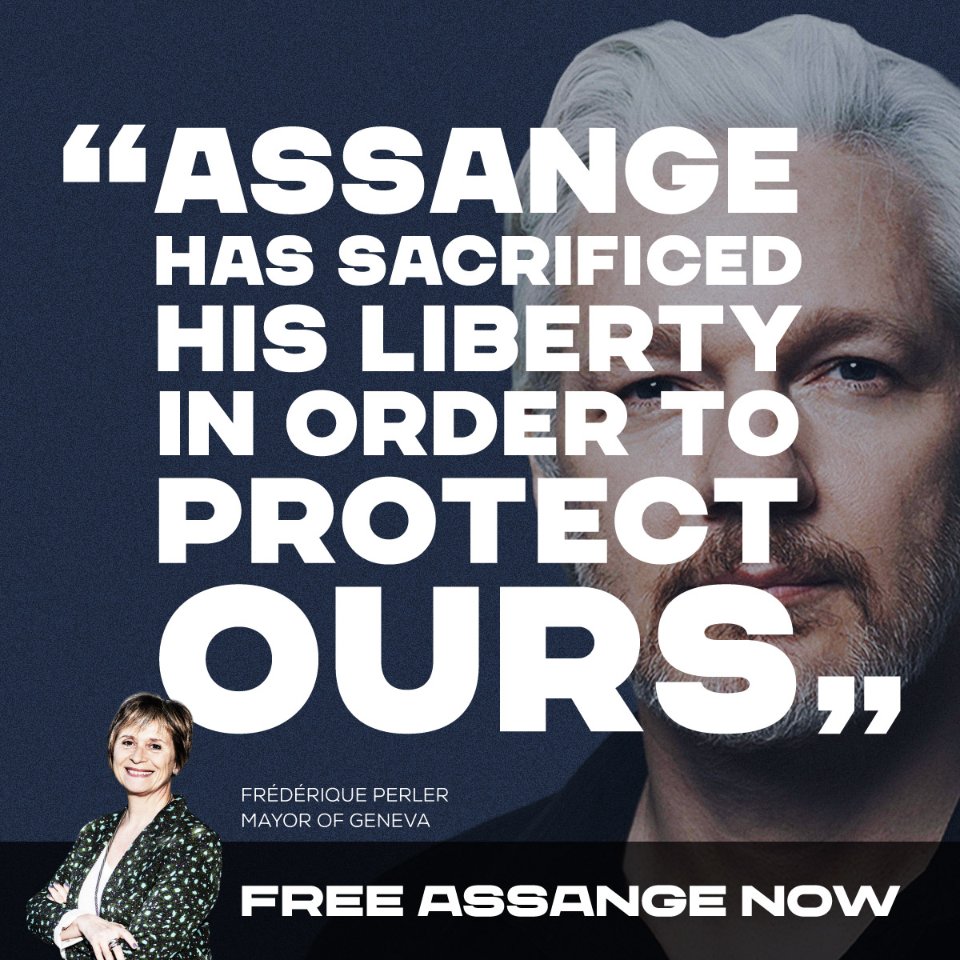 'Assange hat seine Freiheit geopfert, um unsere zu schützen.'

-- Frédérique Perler
ehem. Stadtpräsidentin von Genf

#FreeAssange
#FreeAssangeNOW
#JournalismIsNotACrime

via @SomersetBean