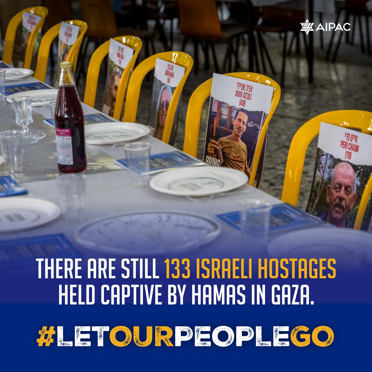 This Passover, the Seder tables aren't complete. 133 hostages are still being held captive by Hamas in Gaza.

#LetOurPeopleGo #FreeTheHostages @bringhomenow