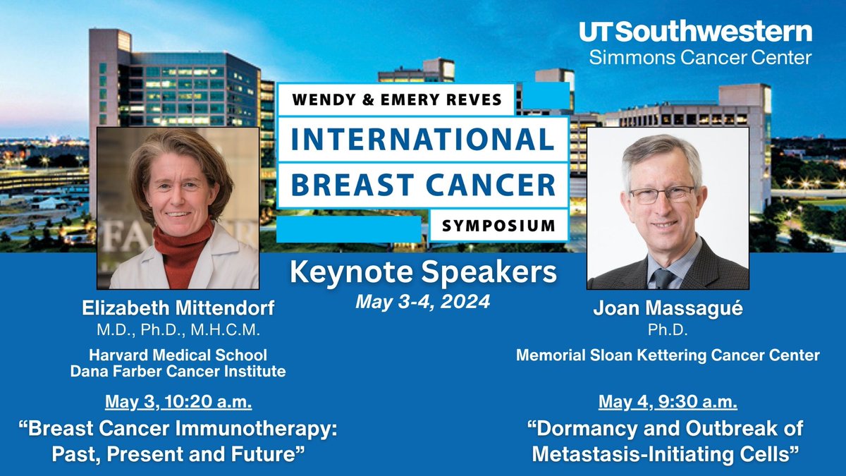 We’re less than 2 weeks away! Register here: bit.ly/42owfhm Attention breast cancer community: Check out our keynote speakers, Elizabeth Mittendorf, M.D., Ph.D., M.H.C.M., and Joan Massagué, Ph.D. @EMittendorfMD @LabMassague