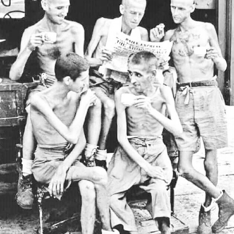 #Whiteprivilege Australian soldiers after their release from Japanese captivity from Singapore , 1945. 🇦🇺