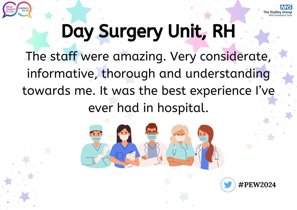 #expofcare Well done to our amazing staff on Day Surgery Unit for providing an excellent experience for our patients. @jillfaulkner65 @DudleyGroupCEO @MataMorris_SK @DudleyGroupNHS