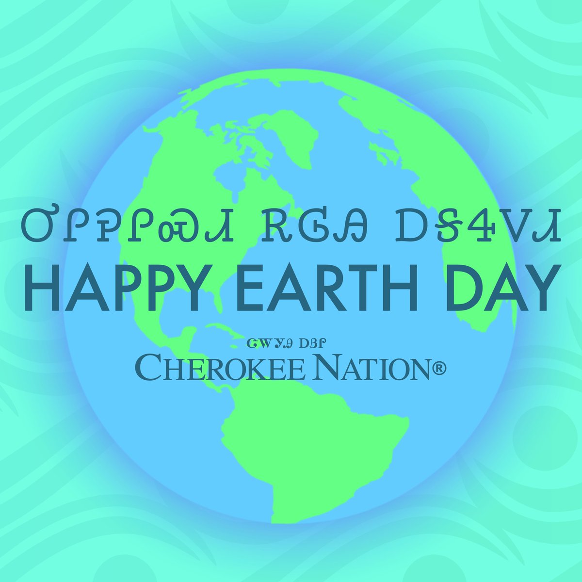 Happy #EarthDay! In Cherokee, we say ᎡᎶᎯ ᎠᎦᏎᏙᏗ, which literally translates to 'a day to observe the Earth.' 🌎❤️ #EarthDay2024