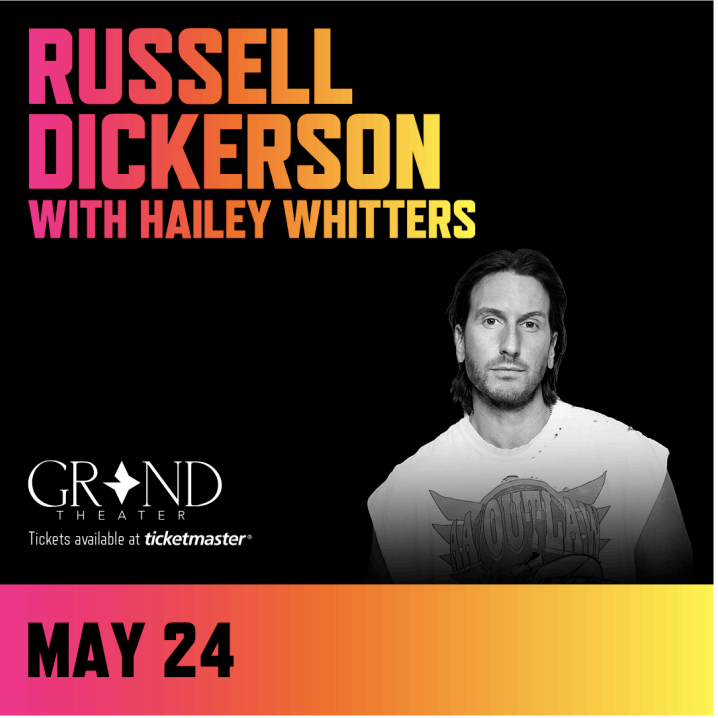 We’re ready for good times and good entertainment with @russeldickerson and @haileywhitters in the Choctaw Grand Theater on Friday, May 24! Purchase your tickets with the link below. Get Tickets 🔗 bit.ly/3uOWuRv.