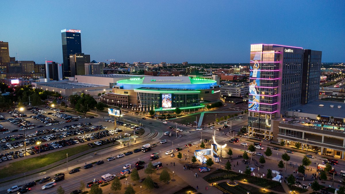 Scenes from last night's Thunder Up in the Park; lots of activities, food, and music. Starts 3 hours before every home playoff game. @ScissortailPark @okcthunder