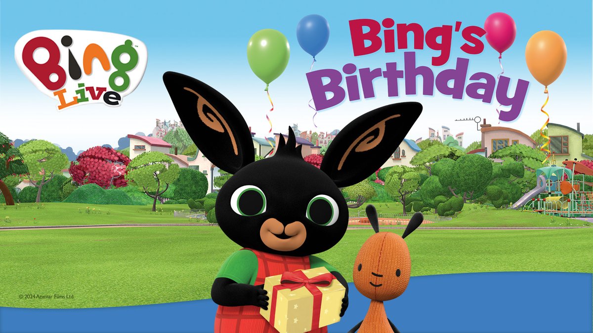 Join Bing and his friends as they get ready to celebrate his special day in the brand-new live stage show, Bing’s Birthday on 29 & 30 July 2025! And you’re all invited too! Come along, dress up and have fun as we all celebrate Bing's Birthday! 🎟️parkwoodtheatres.co.uk/the-hawth/what…