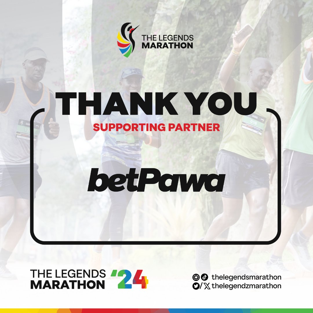 Thanks to @betPawaUg for joining us on this journey! Your support is crucial to our athletes' success. #thelegendsmarathon2024 #transformative