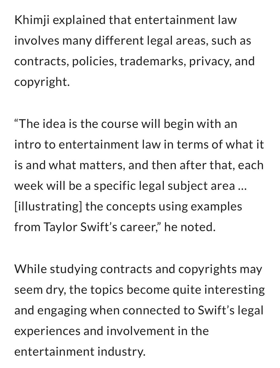 ryanscotian's tweet photo. @adamweisberg @queensulaw Did you read the article? A law class using modern-day examples to elucidate  some rather complex areas of entertainment, IP, privacy, and contract law is .. a bad thing? https://t.co/4P2lKFzqQZ
