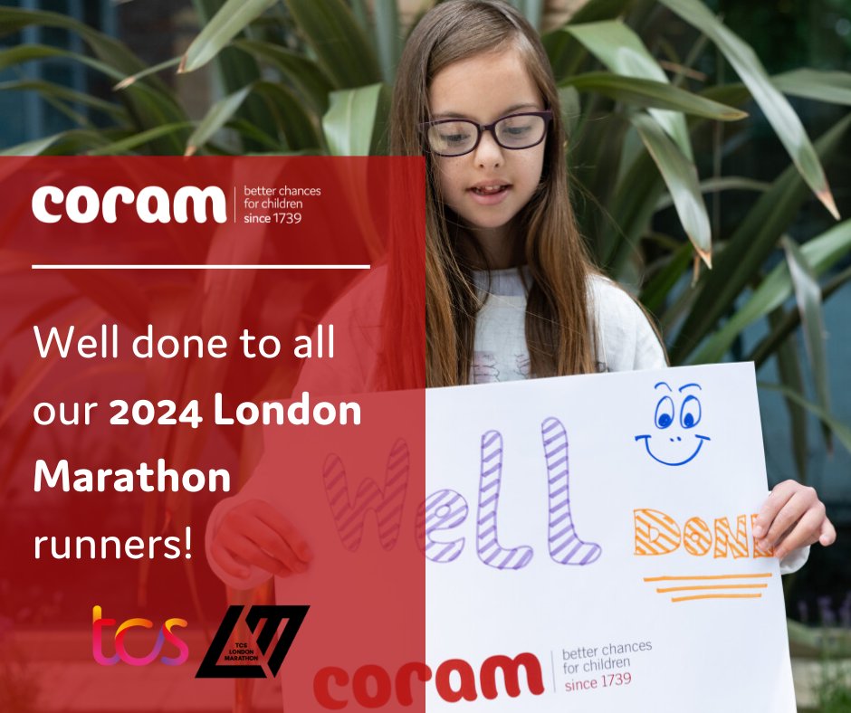 Coram's tweet photo. All we can say is...wow 🙌
A huge thank you and congratulations to our amazing #TeamCoram @londonmarathon runners! ⭐️
Your incredible effort and fundraising helps us to create better chances for children, now and forever.
Thank you for being champions for children
#WeAreCoram https://t.co/v2ofdkSQ0r